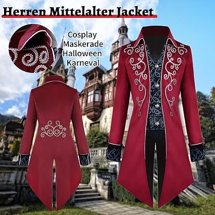 Donne Medievale Steampunk Donne Vittoriane Giacca Gotica Nobile Corte Vintage Abito Halloween festa di carnevale cosplay Costume Pizzo | IT