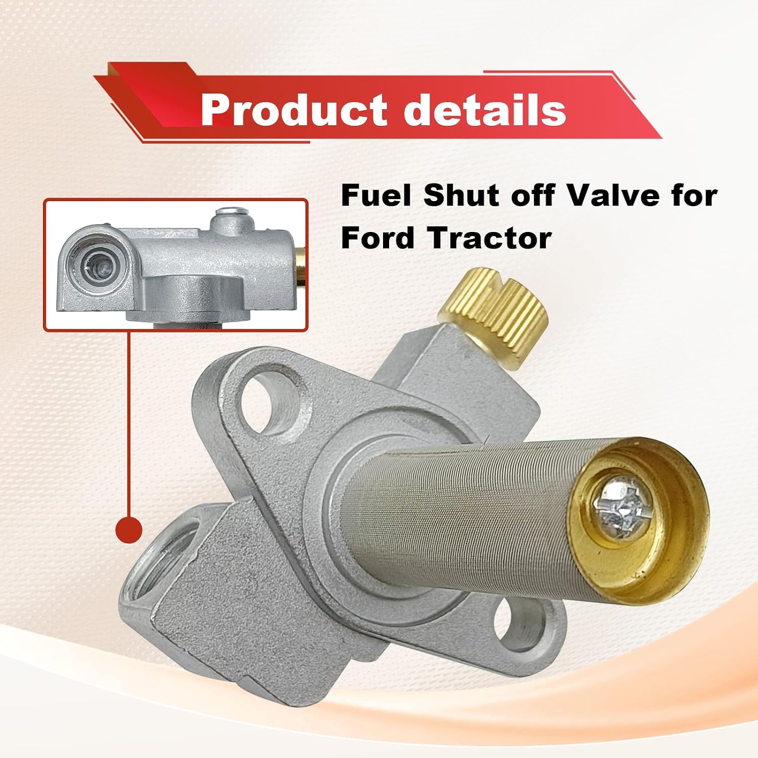 Pleoos Fuel Shut Off Valve 311292 Compatible With Ford Tractor 900 800 700 600 901 801 701 601 501 4000 2000 4 Cyl Gas Diesel Engine Replace OE 11033398 311292 A311292 738522