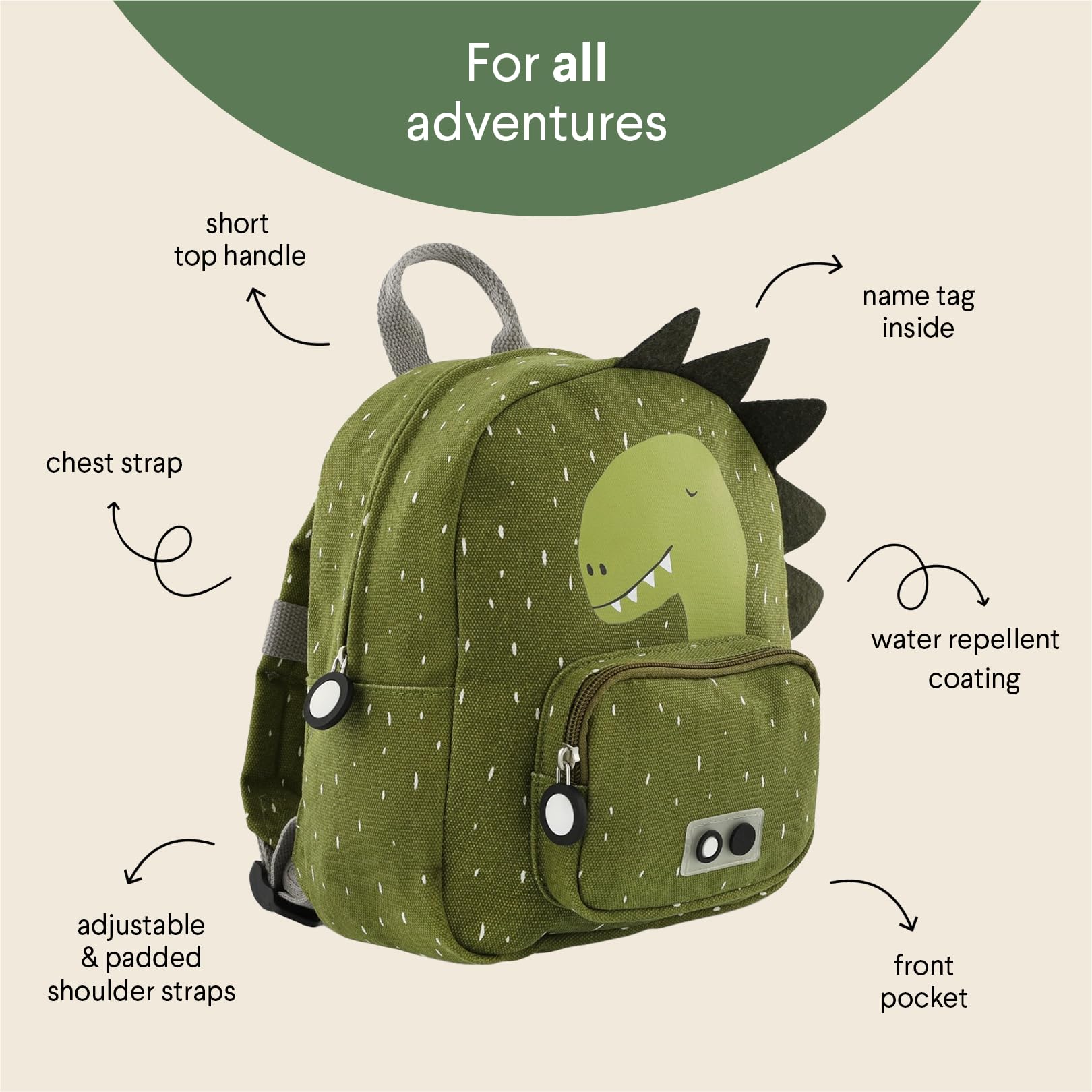 Mochila Trixie Kleiner Schulranzen Wasserabweisend - Kleiner Rucksack für Kind - Kleiner Turnbeutel