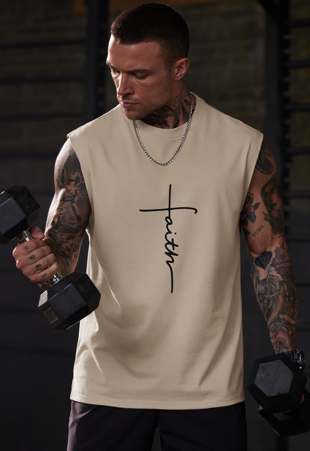 Men Graphic Muscle Tank Top Gym Workout Summer Casual Sleeveless Shirts (S-XXL) - Image 2