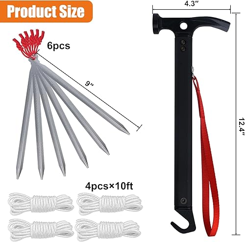 Vista 62 de Eurmax - Estacas para tienda de campaña para la familia, Anaranjado