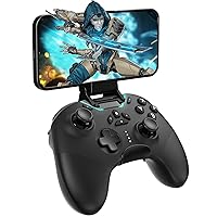 Vista 10 de Bluetooth Controller for Switch/PC/iPhone/Android/Apple Arcade MFi Games/TV/Steam, Hall Effect Joysticks Wireless Game Controller Gamepad with/Phone