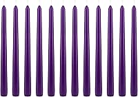 Vista 7 de Mega Candles 12 velas cónicas marrones sin perfume, velas de cera vertida a mano de 10 x 7/8 pulgadas, decoración del hogar, recepciones de boda