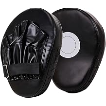 Boxing Pads Mitts Boxing Gloves Mitts Pads Leather Curved Focus Gloves Shock-Resistant Thickened Punching Taekwondo Equipment for Fighting or Striking Practice..