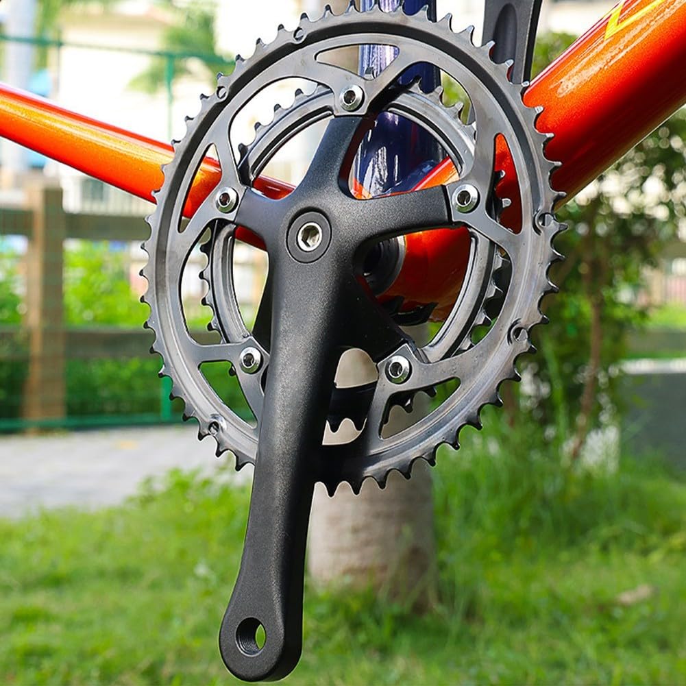 Zoegneer Guarnitura per bici da strada 53 39T 8 9 10 velocità 170 mm 130BCD in lega di alluminio corona per pedale da 14 mm