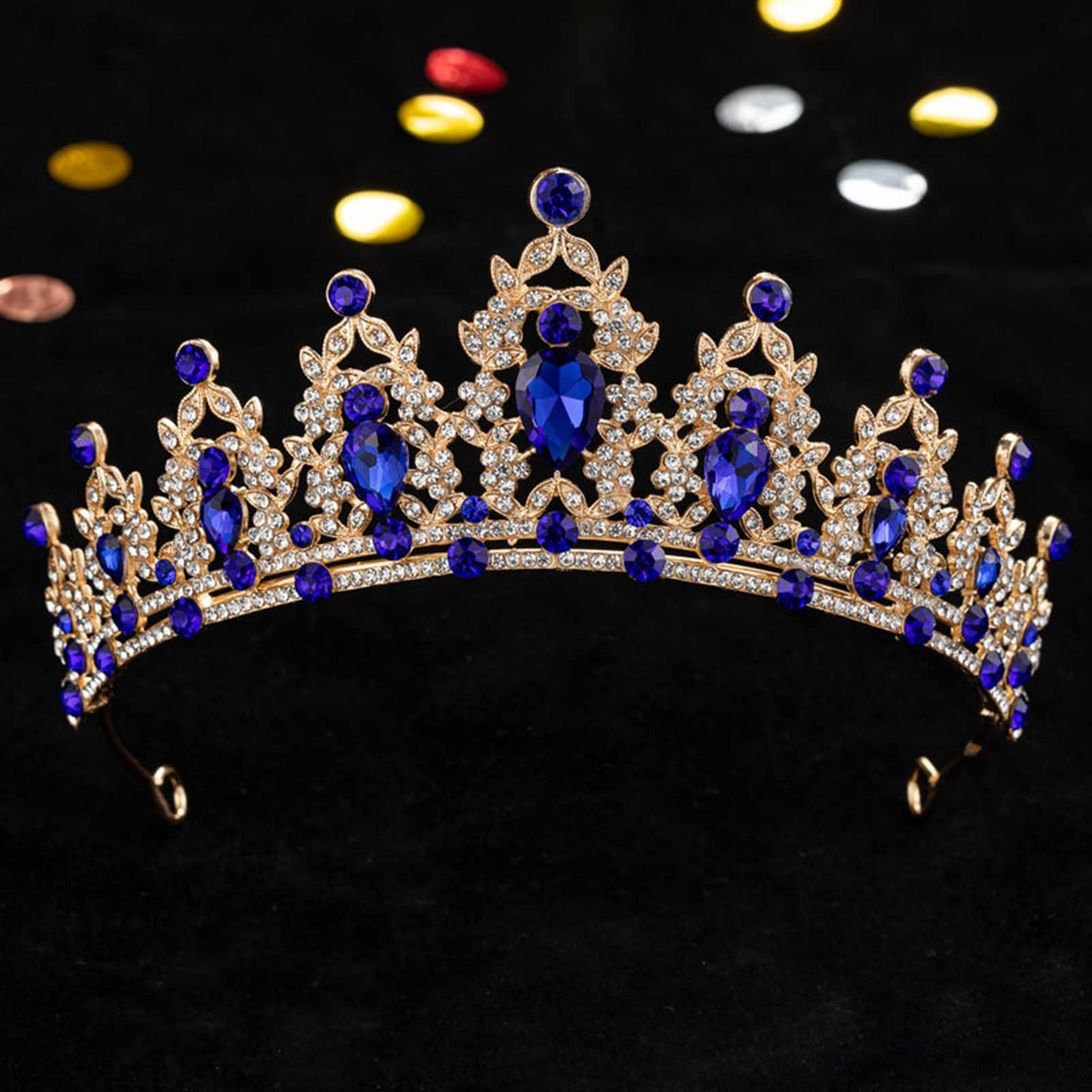 Bruid Bruiloft Kristal Ketting Oorbellen Set Zilveren Bruids Kroon