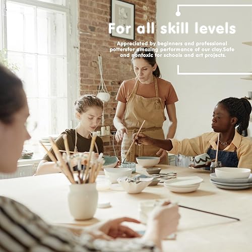 Miniatura 7 de Arcilla seca al aire natural, arcilla de modelado de 4 colores, arcilla de cerámica de 2.2 libras, arcilla de cerámica de bajo fuego, arcilla