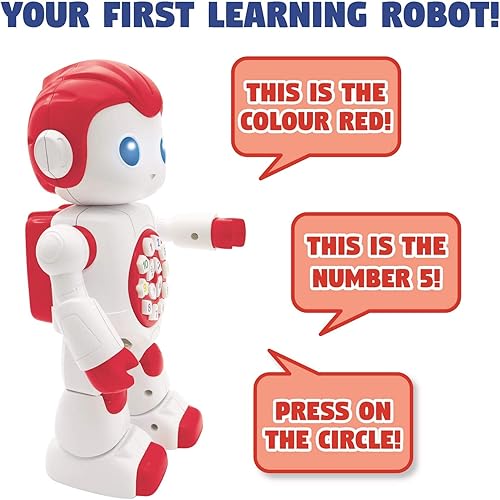 Miniatura 3 de LEXiBOOK Powerman primer juguete interactivo inteligente robot de aprendizaje para niños bailando juega música cuestionario números formas colores