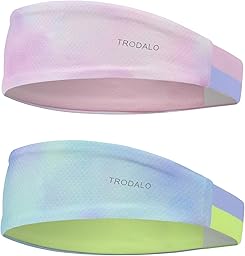 Trodalo Kids Sports Headbands for Girls Boys, Moisture Wicking Elastic Cooling Sweatbands, Non-Slip Lightweight Stretchy Hairbands for Soccer, Running, Basketball, Tennis
