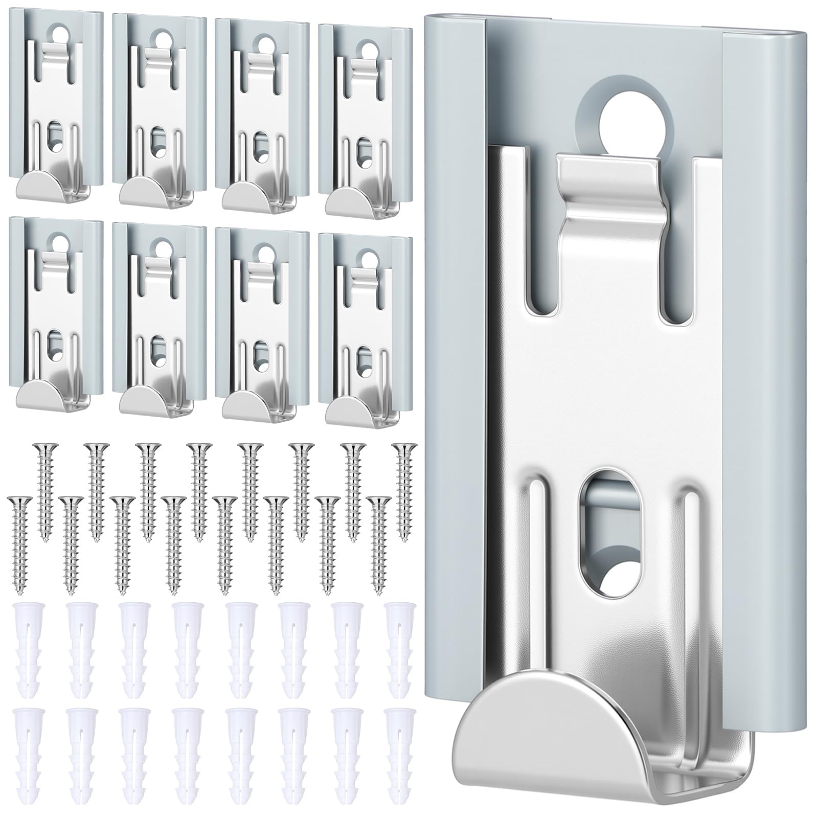 Duraaamo 8 Pack Adjustable Mirror Clips for Wall Mounting