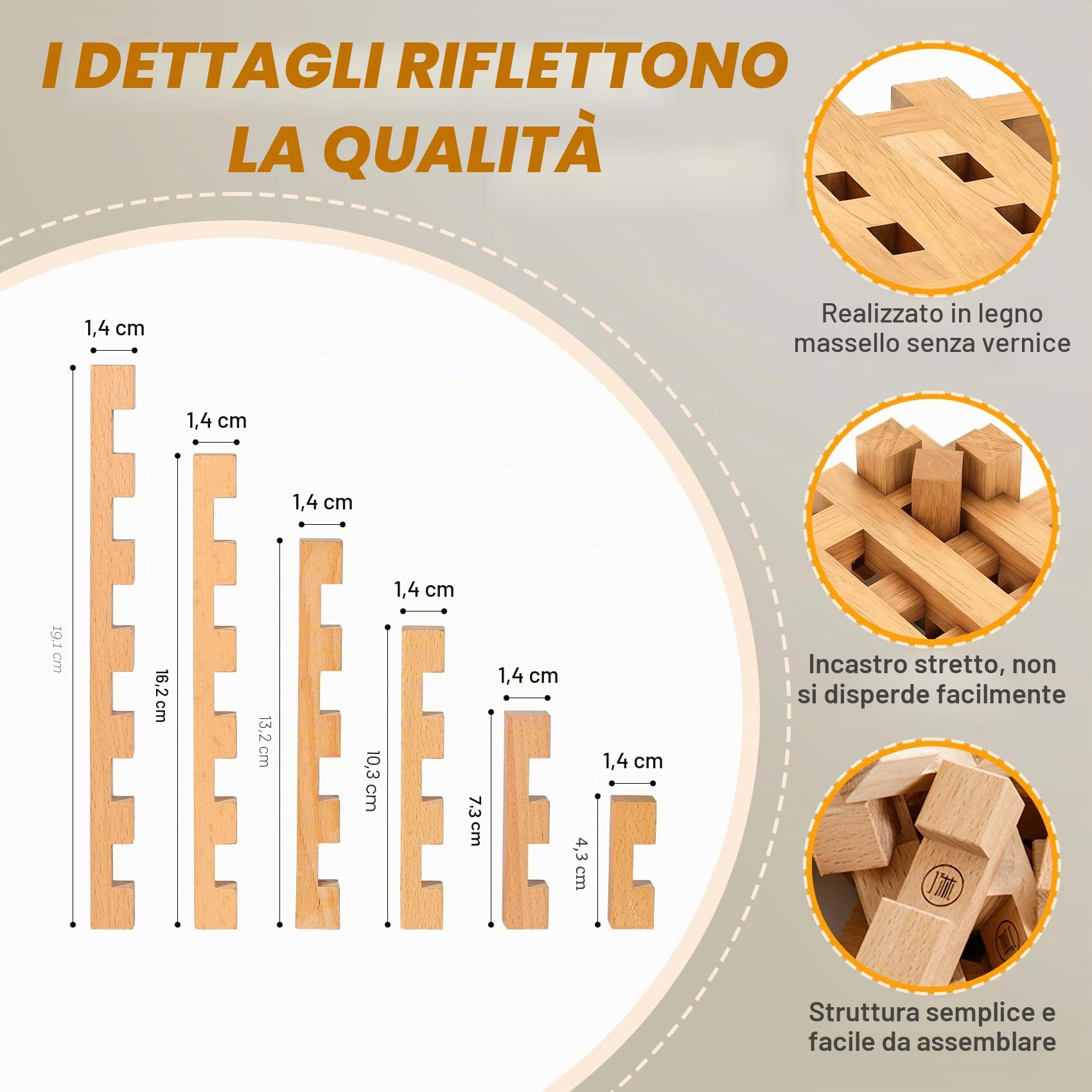 Blocchi di Costruzione, 15&20+ Forme, Puzzle 3D in Legno, Rompicapo per Adulti e Bambini. Montessori - Gioco di Costruzione per Bambini 5+ e Adulti (20 in 1 Versione Premium)