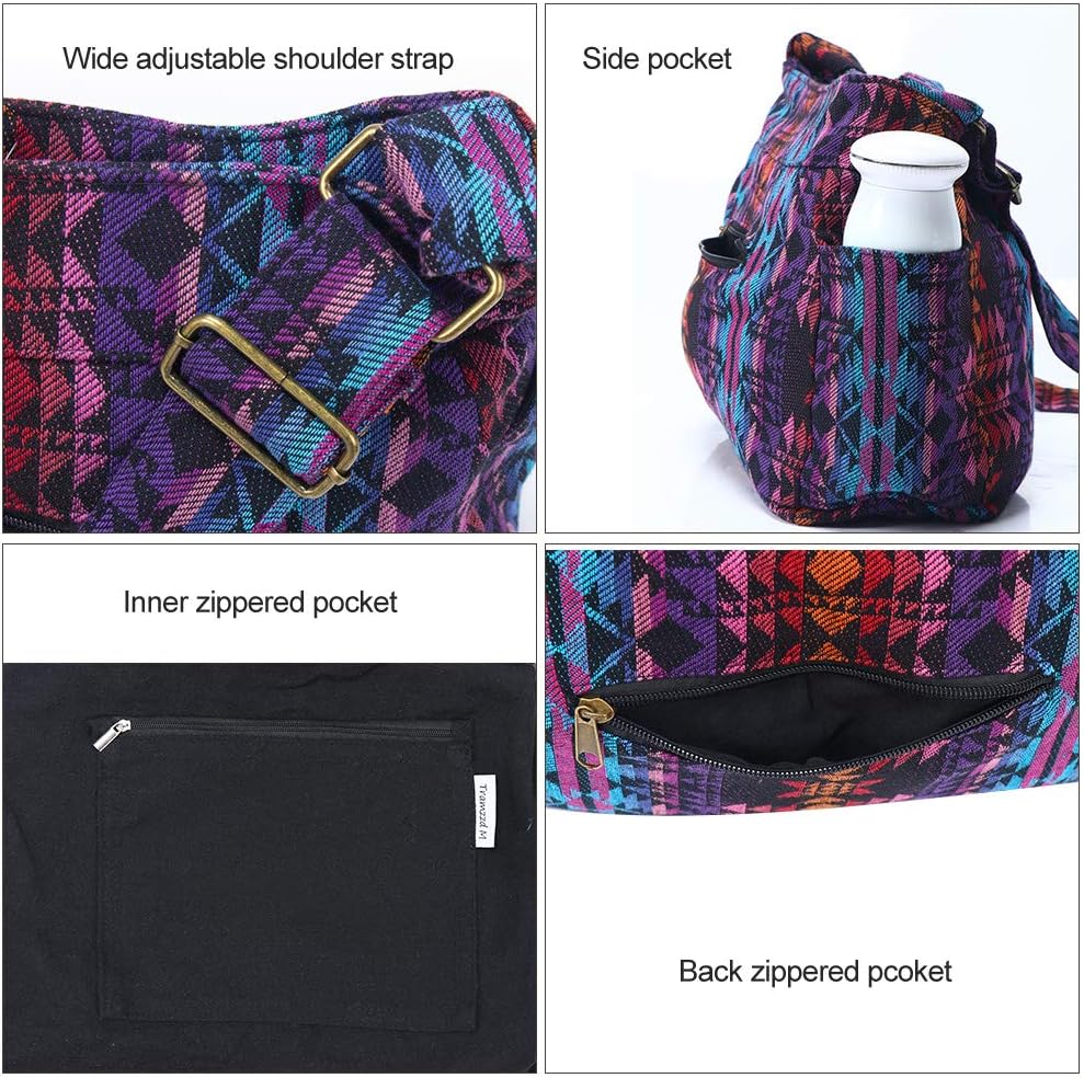 Casual Large Durable Fabric CrossBody Hobo Shoulder Messenger Travel Purse Wallet Handbag Tote Bag