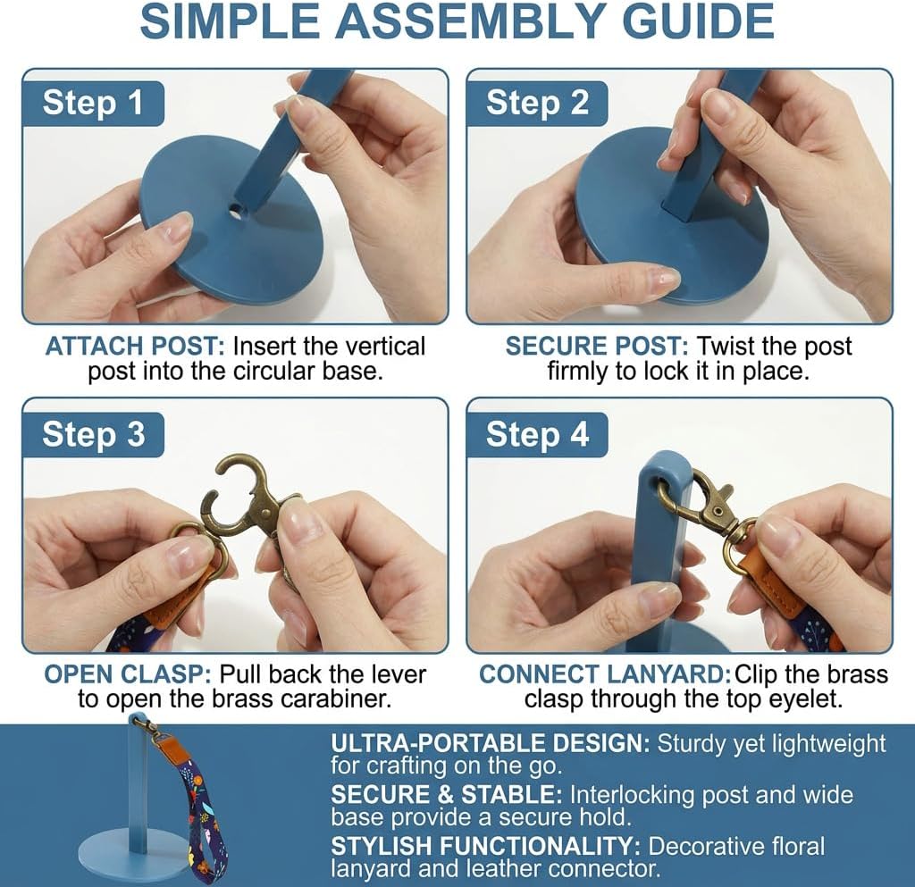 Portable Wrist Yarn Holder for Knitting & Crocheting | Yarn spinner with adjustable strap, Tangle-free yarn ball holder, Travel crochet accessories & gift for craft lovers