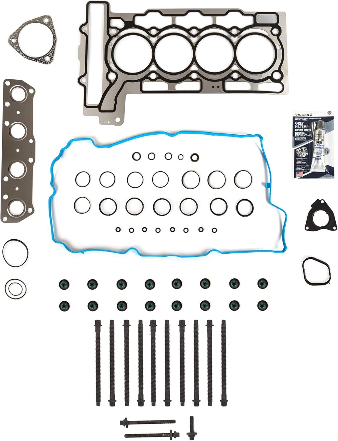 Evergreen HSHB9017-90 Head Gasket Set .90mm Thick Bolts Fit 2007-2010 Mini Cooper 1.6L DOHC L6 16V