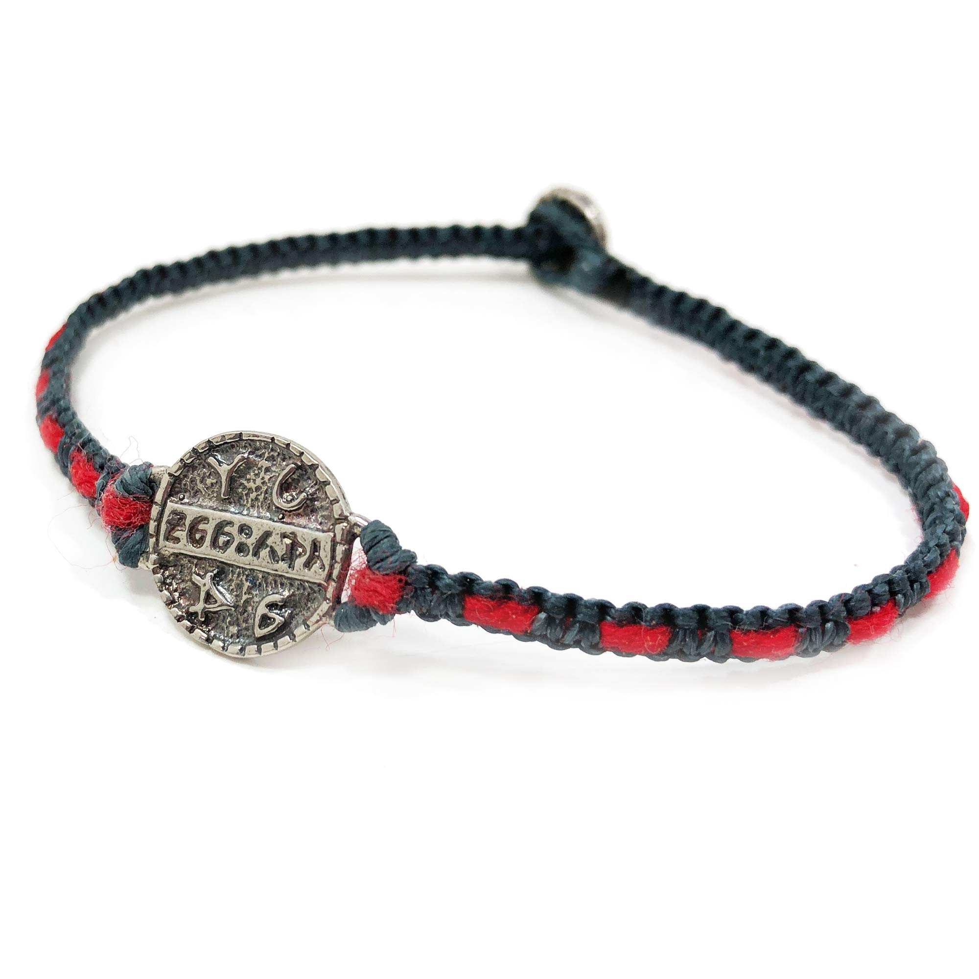 Women's Health & Well Being Charm Bracelet in Silver on Macrame Crafted Bracelet - Center Core Red String for Protection - Durable & Waterproof Gift For Women Mom Girlfriend Wife