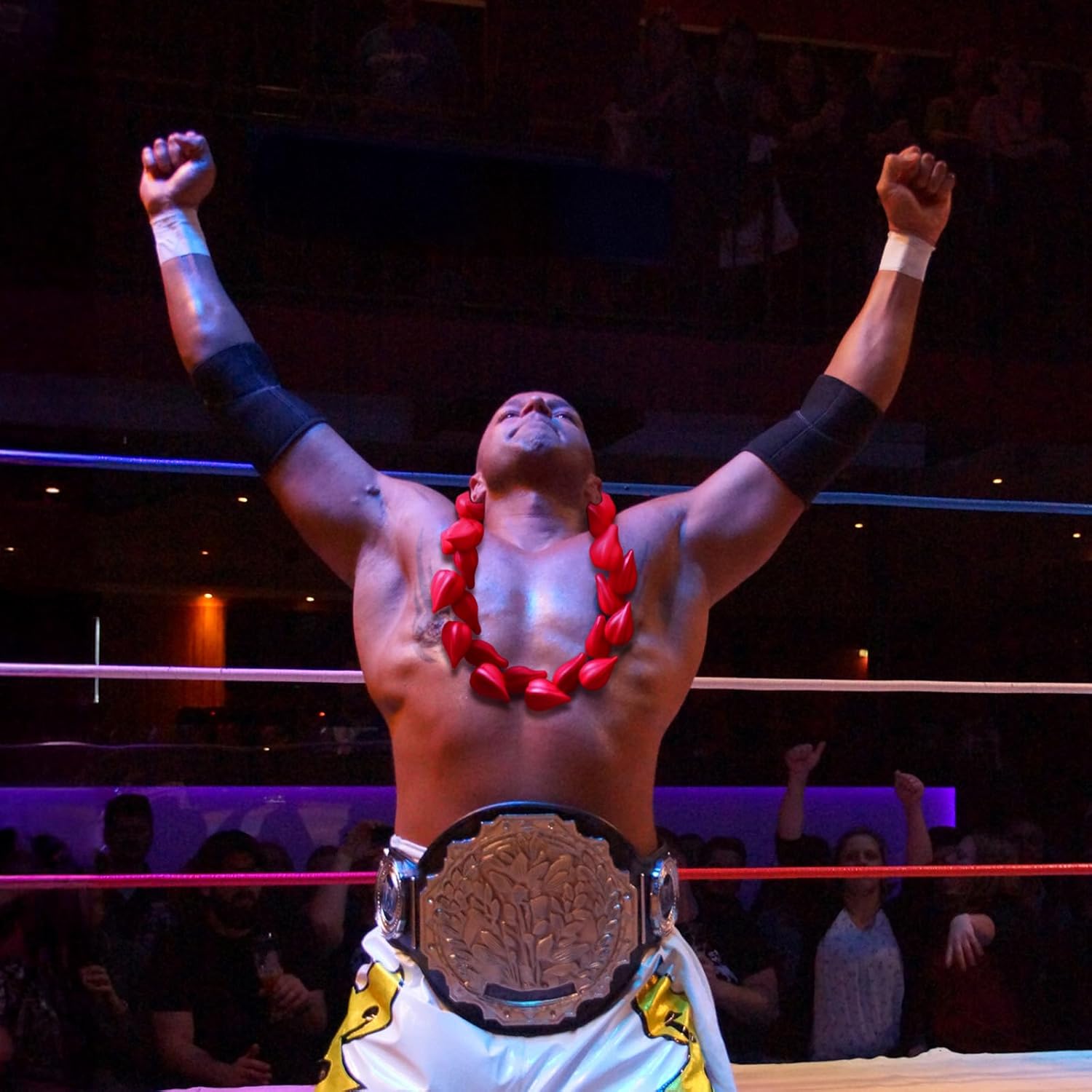 Daifunli Ula Fala Samoan Necklace Artificial Samoan Necklace Ula Fala Chief Lei Polynesia Traditional Wrestling Favor for Women Men