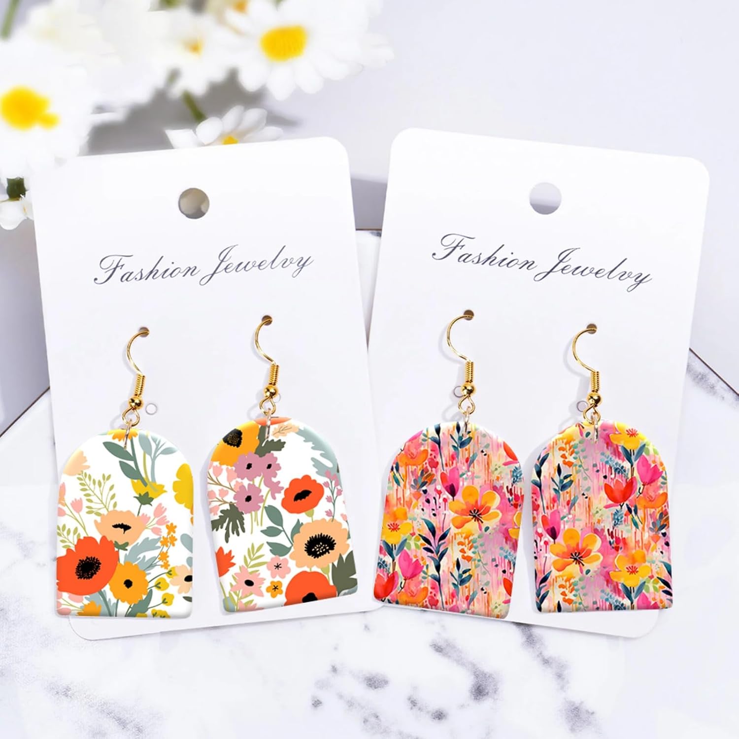 Briartw 10 Sheets Polymer Clay Transfer Paper - Sunflower Medley Pattern - Per Sheet 5.82 x 3.93 inch - Water-Soluble Transfer Sheets Disposable Stickers for DIY Clay Jewelry Earrings Making