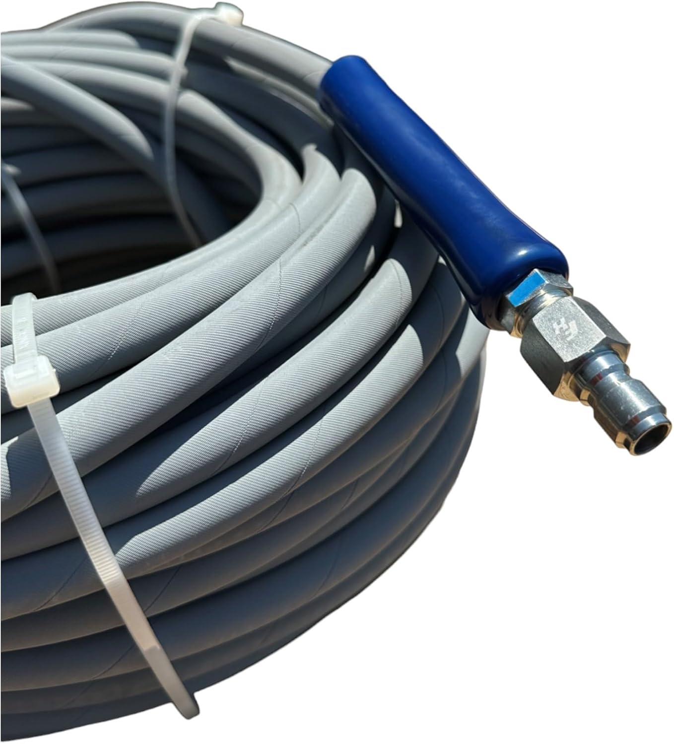 Pressure-Pro AHS290 3/8 in. x 150 ft. 4200 PSI, Gray Pressure Washer Replacement Hose, Non-Marking with Quick Disconnects