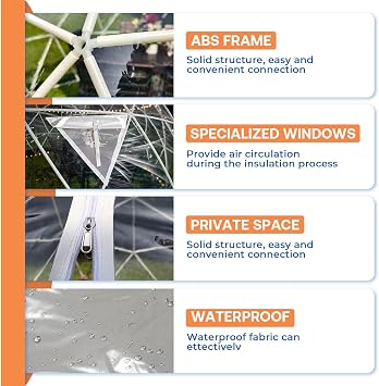 12 x 7.2 FT Garden Dome Tent, Outdoor TPU Greenhouse for 4-8 Person, Greenhouse Garden Tent with Window, Waterproof Clear Dome Tent Suitable for Camping, Party, Wedding, Christmas