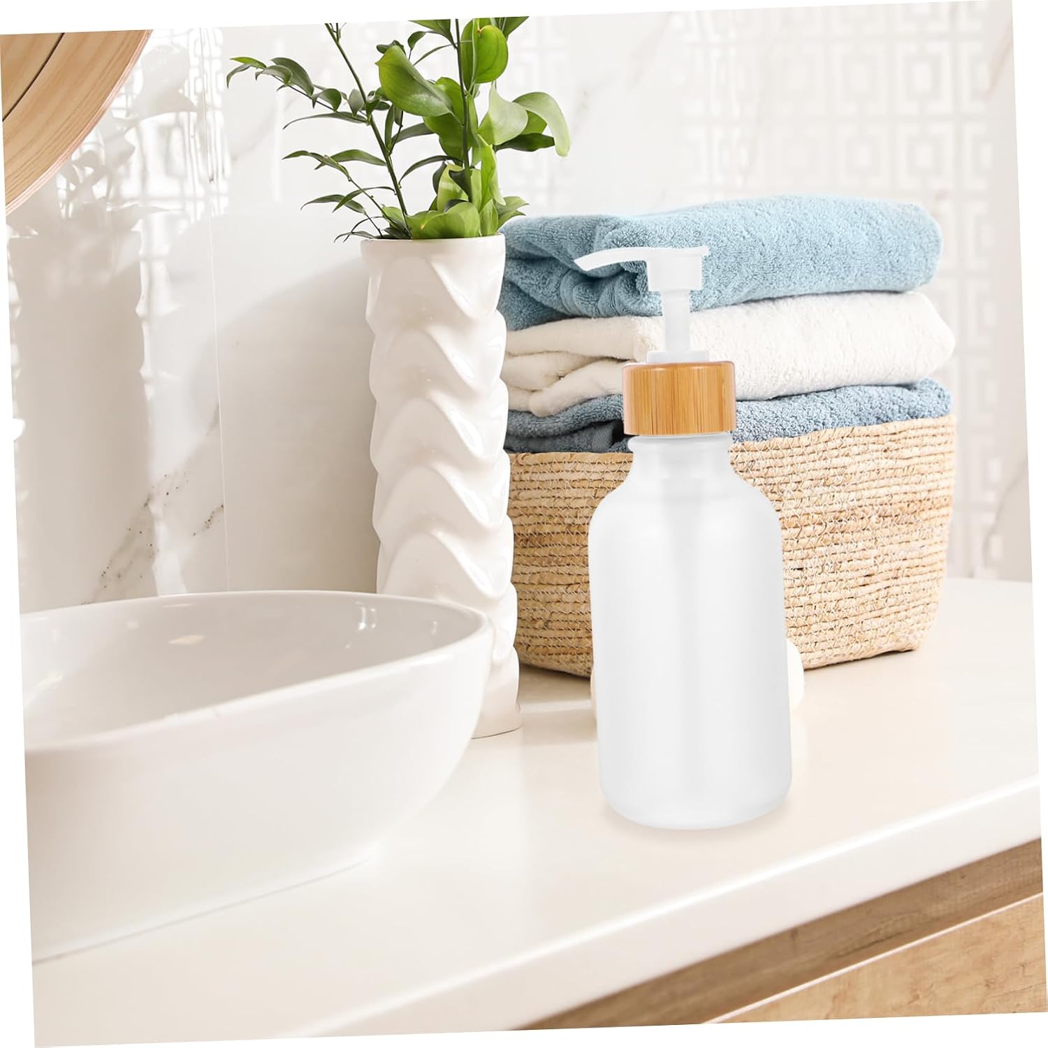 300ml PET Frosted Pump Bottle Set for Shampoo and Lotion 2pcs image 5