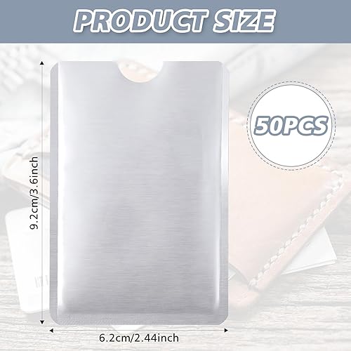 Miniatura 2 de 50 fundas de bloqueo RFID, fundas para tarjetas de crédito RFID, funda protectora para tarjetas de crédito, fundas protectoras de tarjetas,