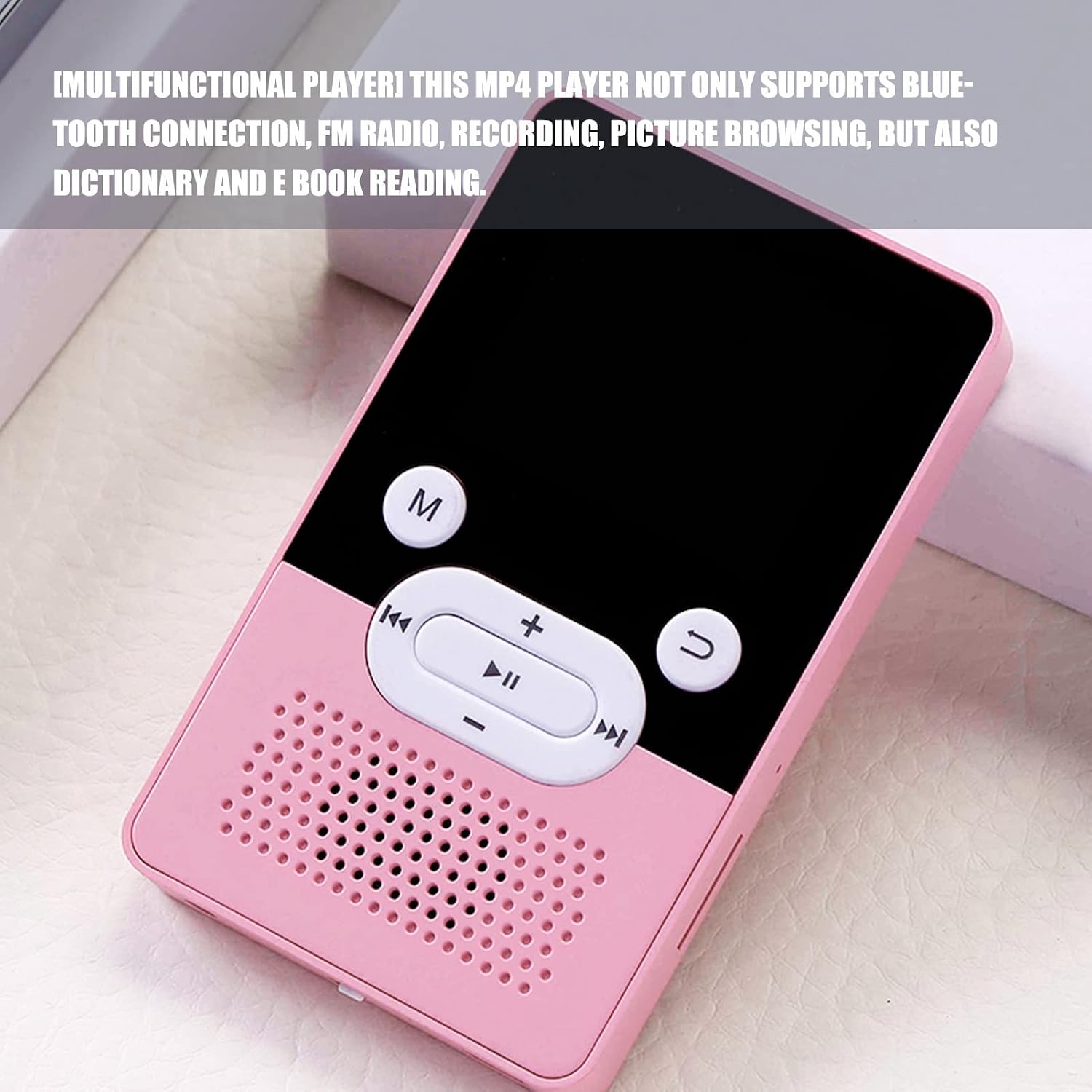 Slim 1.8 Inch Color Screen MP3 Player, Built-in Speaker with Bluetooth Connection, FM Radio, Voice Recorder, Portable Music Player for Sports and Travel