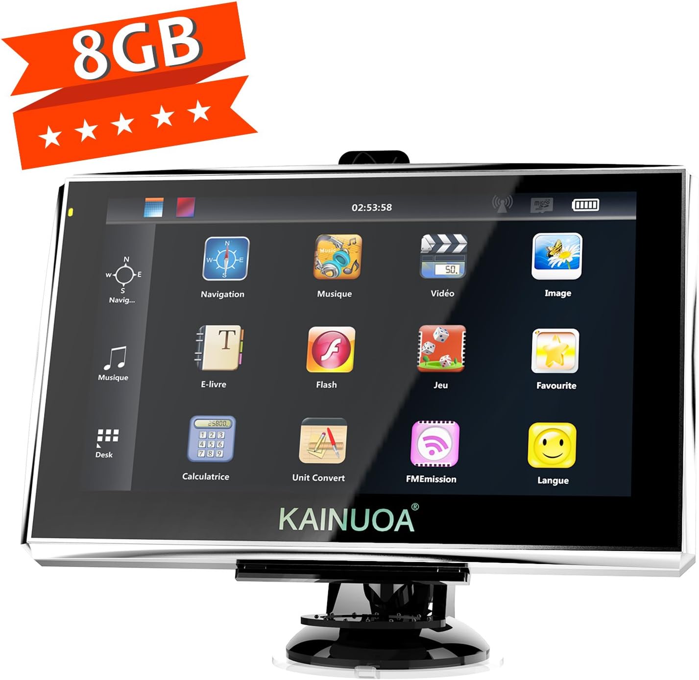 GPS Navigation 7 inch 8GB Touchscreen for cars Sat Nav Truck Lorry Navigator Satellite Navigation System UK EU Latest Maps and Lifetime Free Updates