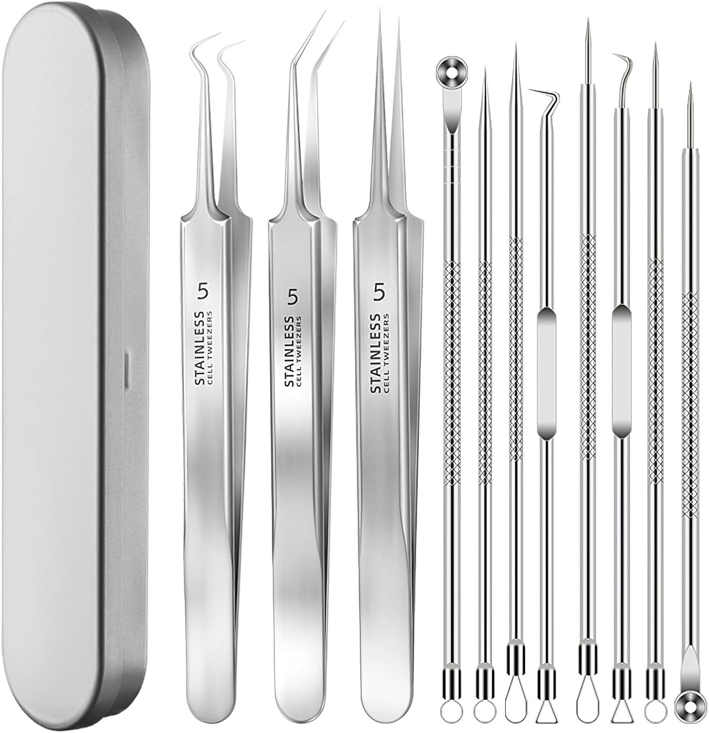 Professional Blackhead Remover Tool Kit, 11PCS Pimple Popping Kit