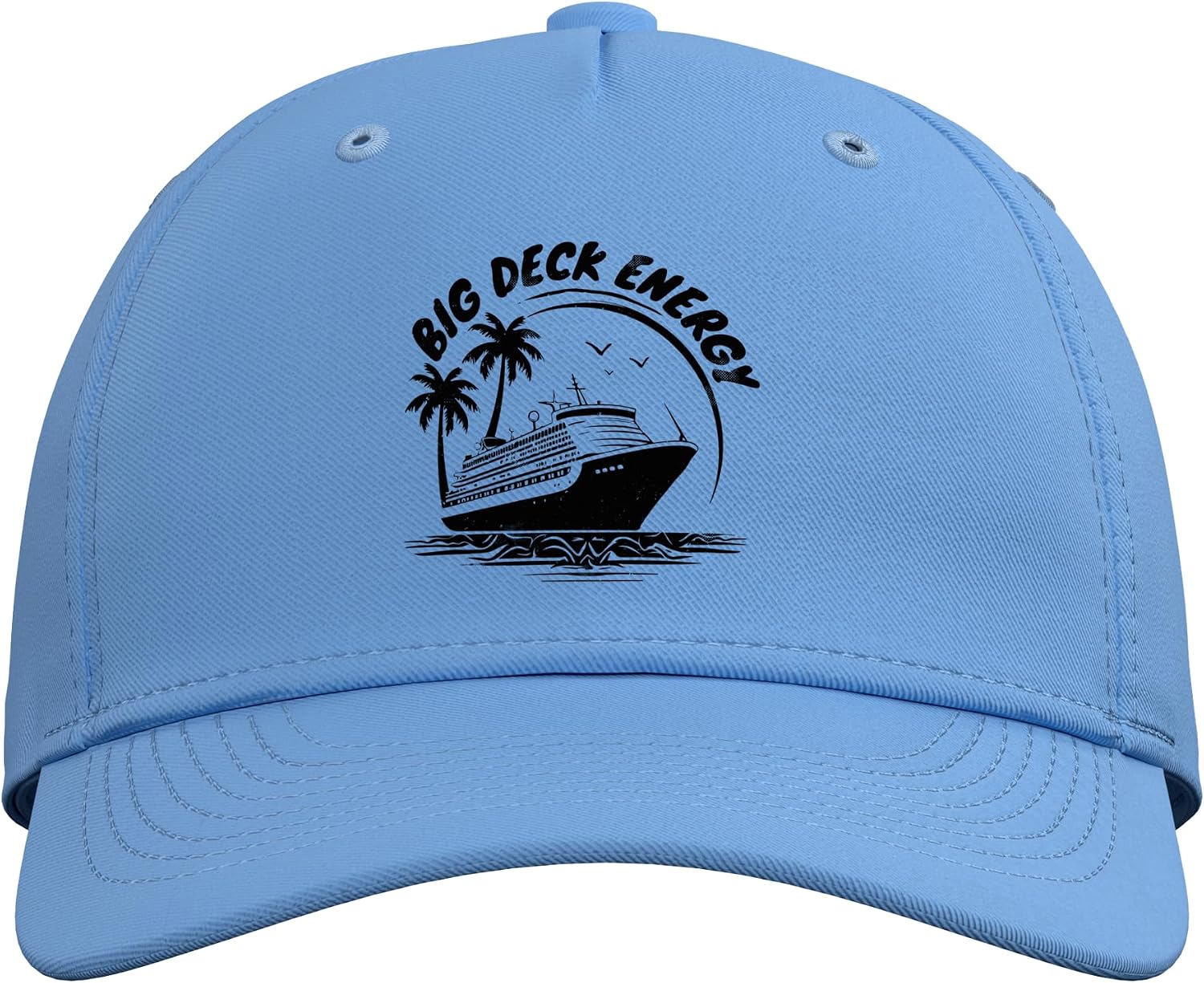 Big Deck Energy Funny Cruise Ship Travel Vacation Men Adjustable Baseball Hat image 2