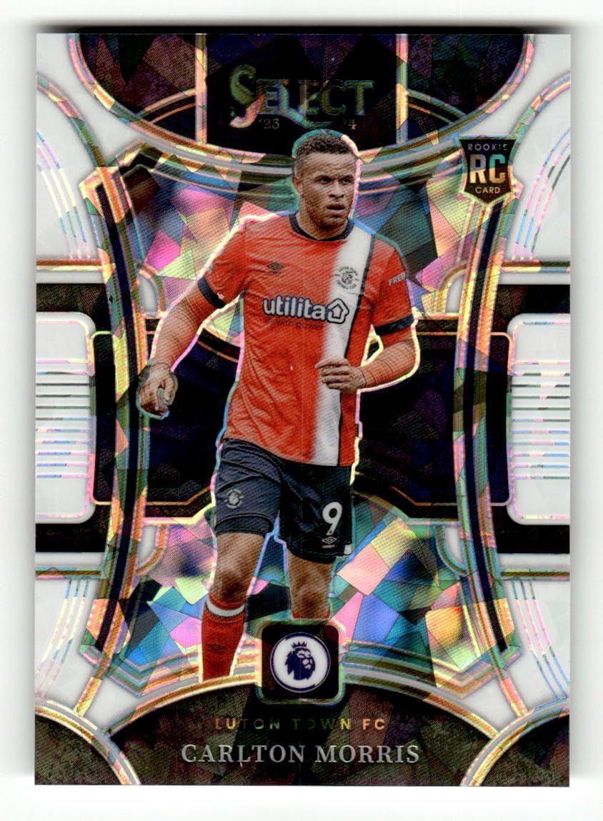2023-24 Panini Select Premier League White Ice Prizm #156 Carlton Morris /85 Mezzanine Luton Town FC Soccer Futbol Trading Card