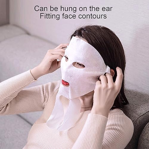 Miniatura 3 de Mascarilla desechable, hojas de mascarilla de papel hidratante, 100 unidades, mascarillas desechables comprimidas para uso en el hogar, viajes,