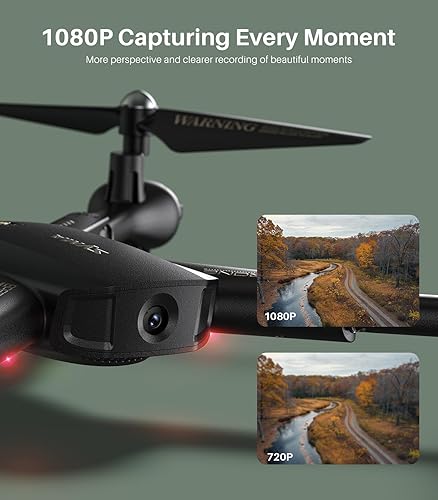 Miniatura 4 de Dron plegable para adultos con cámara FPV de 1080P, cuadricóptero SYMA RC para niños principiantes con modo sin cabeza, retención de altitud, giro y