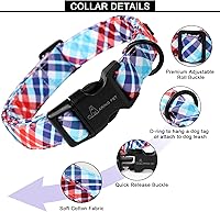 Vista 181 de Aring Pet Collar de algodón, ligero y ajustable, con hebilla de liberación rápida para perros pequeños, medianos y grandes, para cachorros, XS