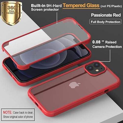 Miniatura 107 de UBUNU Funda para iPhone 14 Pro Max con protector de pantalla [vidrio templado 9H integrado], protección de cuerpo completo 360 de doble capa