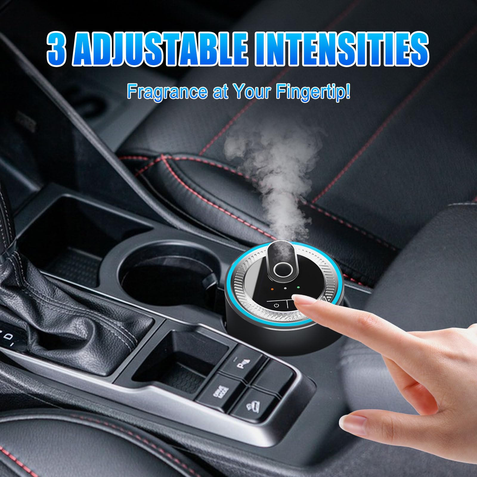 Difusor de aromaterapia para coche, difusor de aceite esencial de 50 ml, 3 modos ajustables, ambientador inteligente para coche, nano-atomización, difusor humidificador de coche con proyección de