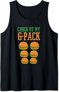 Ver Mi Six Pack Six Pack Fitness Burger Camiseta sin Mangas