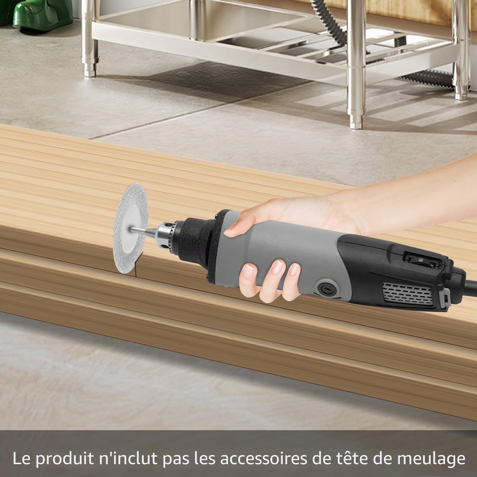 Meuleuse droite électrique, 400 W 220 V, 6 modes de vitesse, petite et légère pour gravure, coupe, meulage, coupe, polissage et perçage