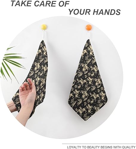 Miniatura 4 de Decorative Hand Towels for Bathroom - Retro Western Cowboy Print Soft Absorbent Small Bath Hand Towels for Kitchen, Farmhouse, Spa, Hotel, Guest Tea