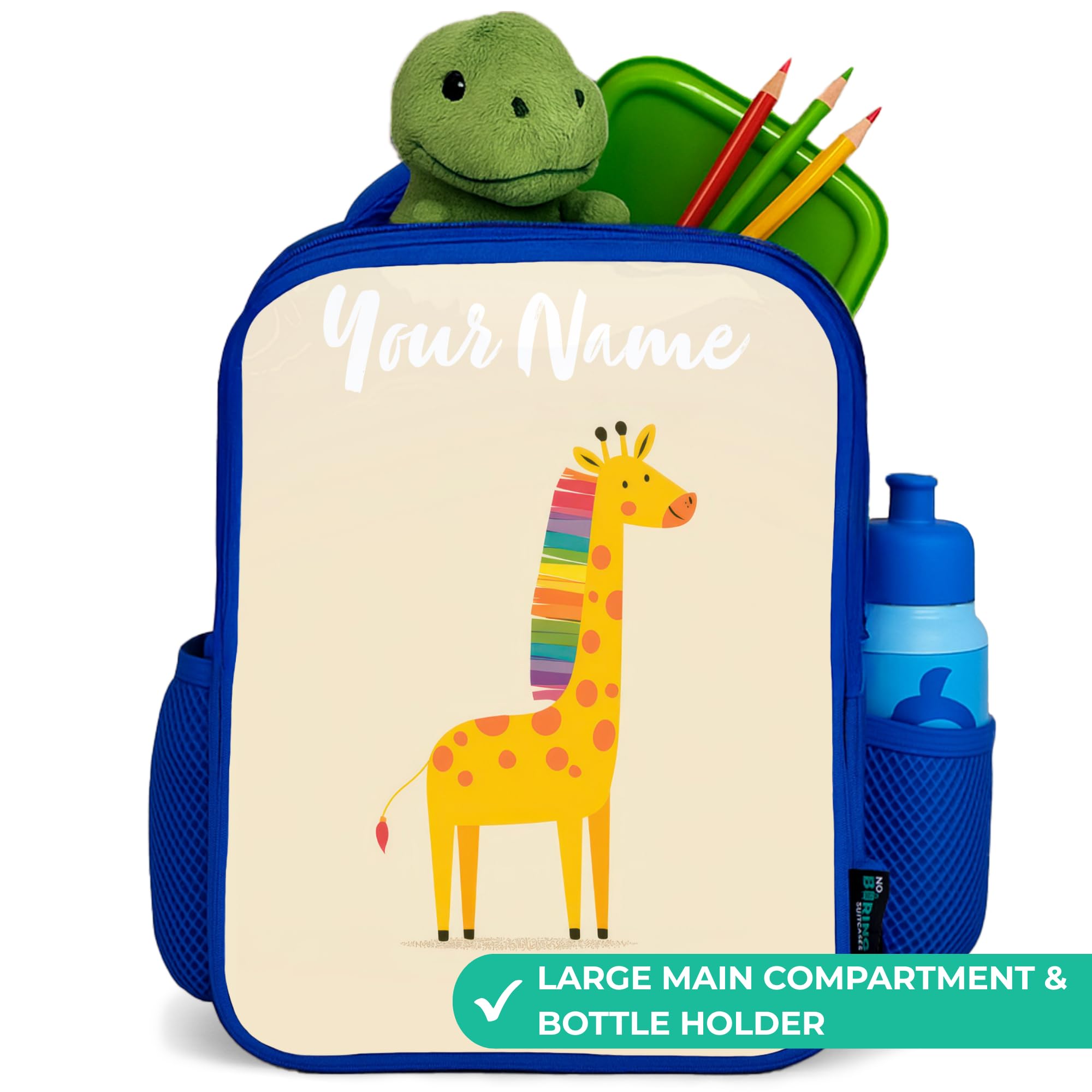 NoBoringSuitcases© Zaino Per Bambini Zaini Scolastici Blu Bambino | 8L - Backpack Da Viaggio School Bag Piccolo Zainetto In Età Prescolare Ragazzi Animali