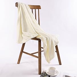 NANPIPER Baby Blankets, Super Soft Fleece Fuzzy Blanket for Toddler, Luxury Cozy Lightweight Microfiber Plush Blanket-Throw Size 30x40,Ivory White