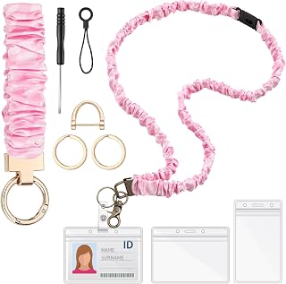 Eersida Teacher Scrunchie Lanyard Breakaway, Red and White, Classic