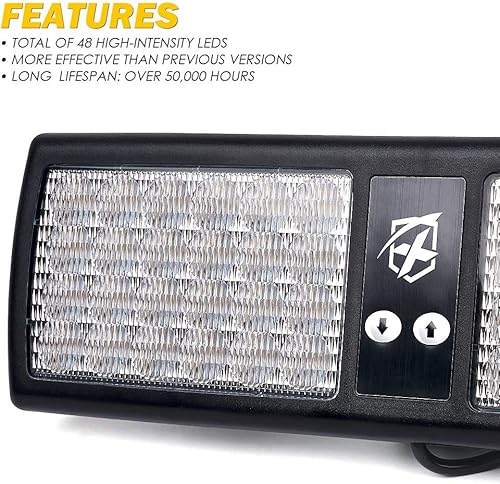 Vista 31 de Xprite - Luces LED estroboscópicas para vehículos de emergencia Ámbar,verde ámbar.,Azul,Verde,Rojo -,rojo y azul,Blanco,Blanco y azul,blanco