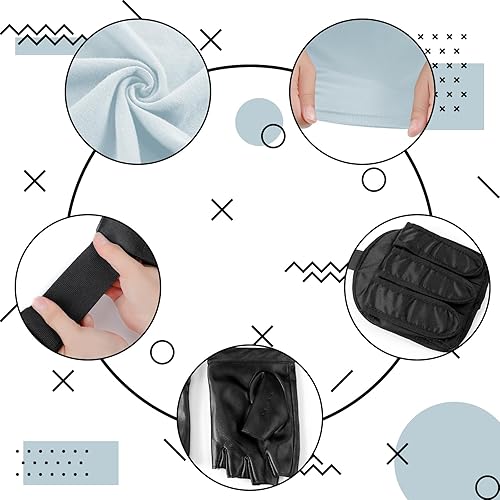 Miniatura 3 de Jiuguva 3 piezas de disfraz de Halloween para mujer, pistolera de pierna ajustable, funda de muslo para pierna de pistola, soporte para guantes con