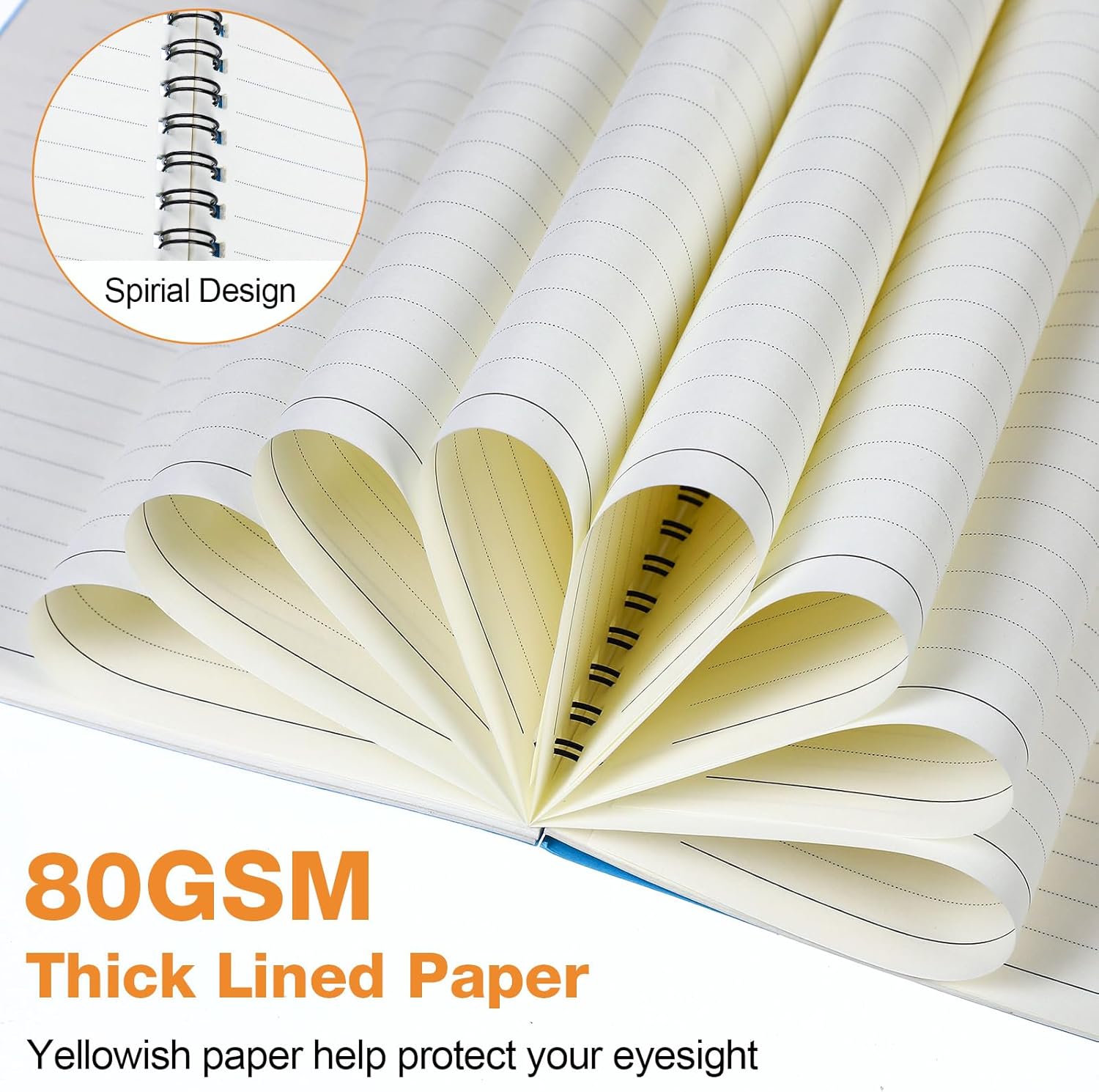 Eersida 20 Pack A5 Spiral Notebook College Ruled Spiral Notebook Bulk 5.5 x 8.3 Inch Hardcover Notepads Lined Travel Writing Journal Notepad, 50 Sheets 100 Pages(Bright Color)