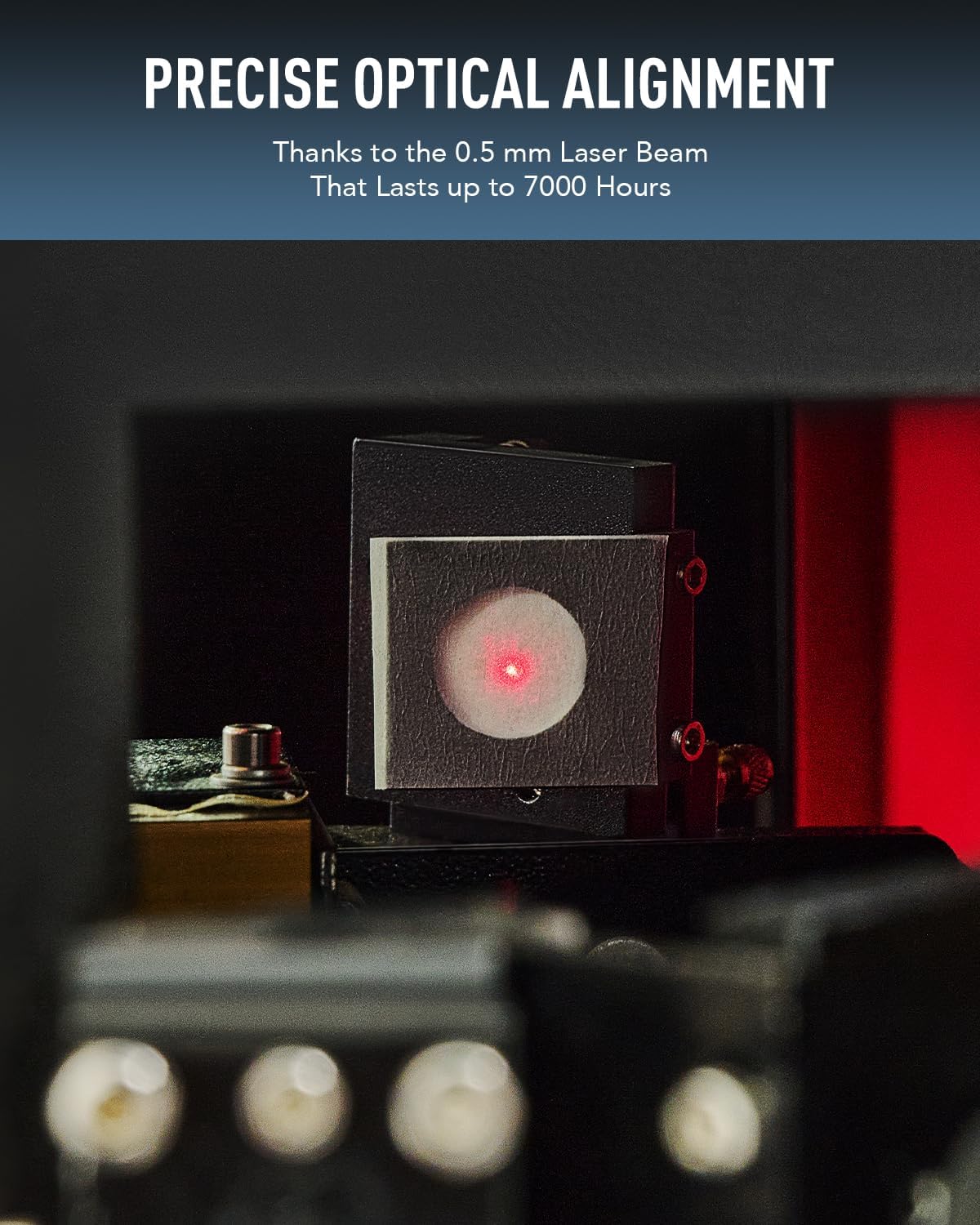 OMTech CO2 Laser Alignment Tool, Precision Red Laser Pointer for 50W 60W 80W 100W 130W 150W Laser Engravers Engraving Marking Cutting Machines, Upgraded Visible Mirror Alignment Laser Path Guide