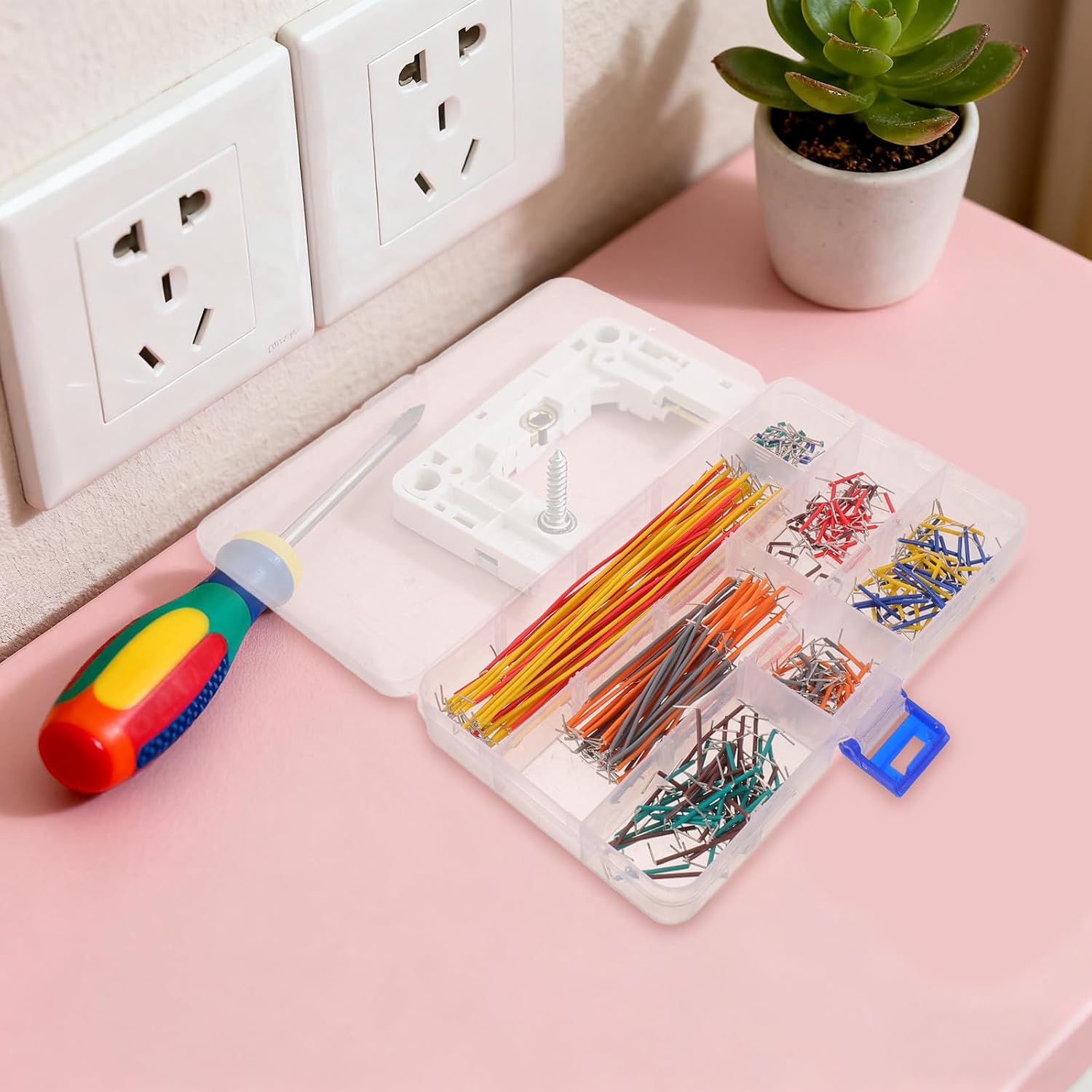 Breadboard for Reliable Signal Transmission 350pcs Jumper Ribbon Cables for Wide Compatibility Male to Male Wires with Plastic and Alloy Material, Wide Compatibility for