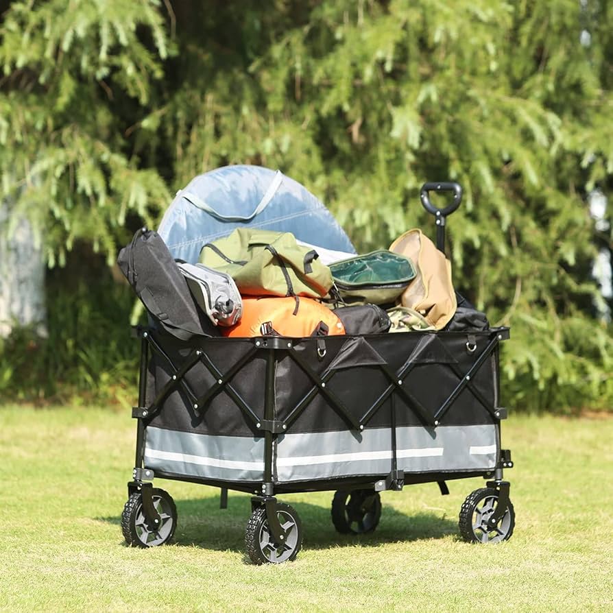 アウトドアに❣️ キャリーワゴン 大容量 156L 耐荷重100kg Amazon.co.jp: キャリーワゴン 大容量 156L 耐荷重100kg