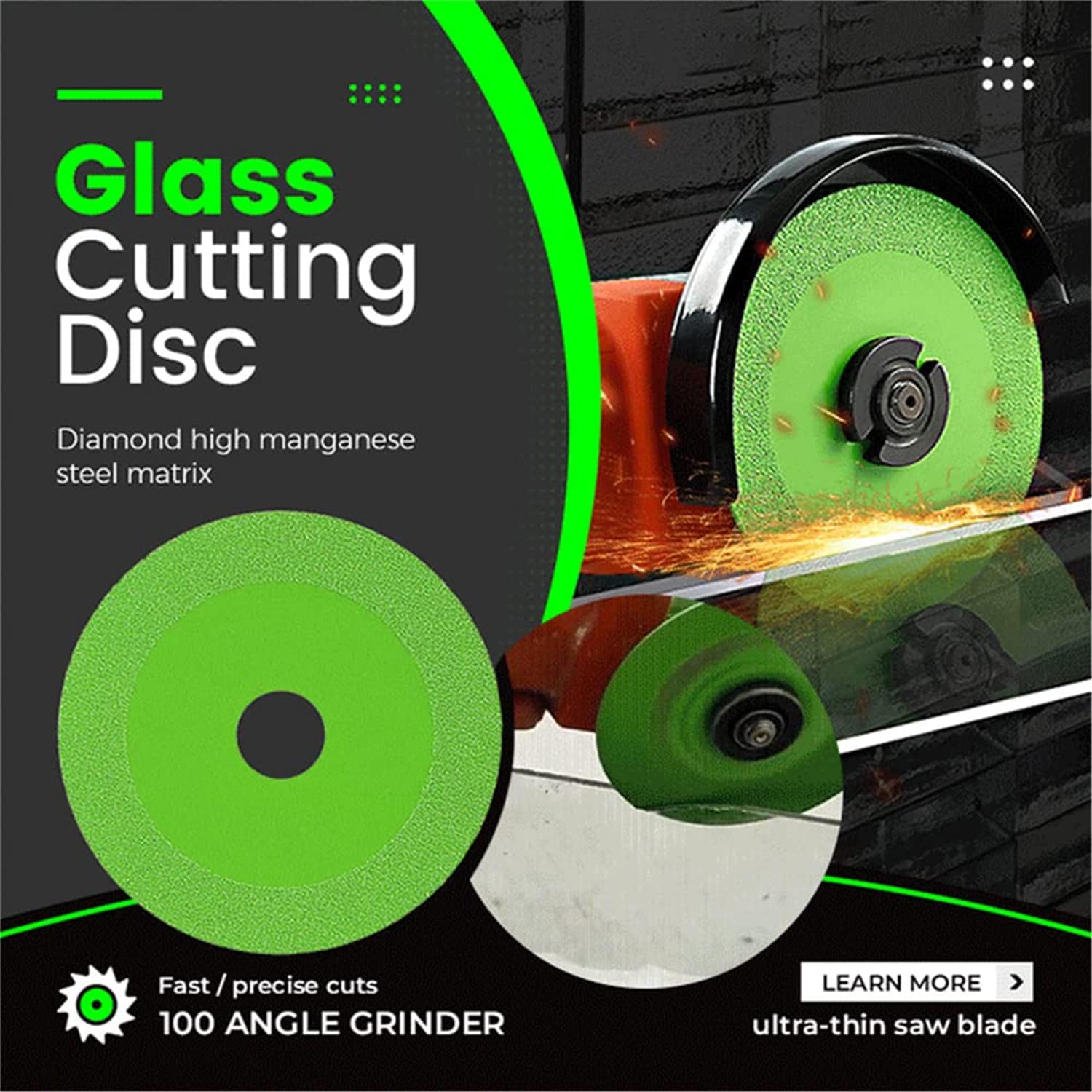 Glass Cutting Disc,Angle Grinder Cutting Disc New Super Thin Diamond