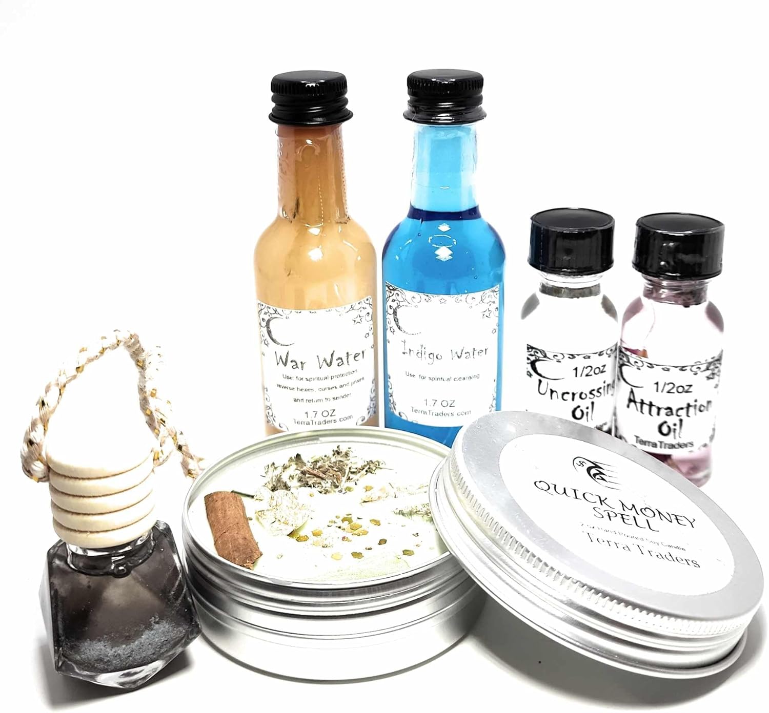 Hoodoo Premium Conjure Kit with Car Mojo for Rootworkers Witchcraft Magick Gift Set