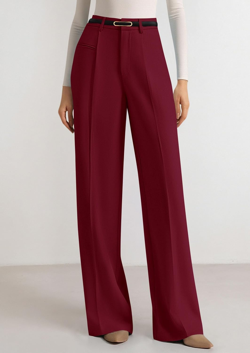 PRETTYGARDEN Womens Wide Leg Dress Pants 2026 Business Casual Flowy Work Palazzo Pants High Waisted Slacks Trousers